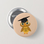 Smart Owl Afstuderen Ronde Button 5,7 Cm (Voorkant /achterkant)