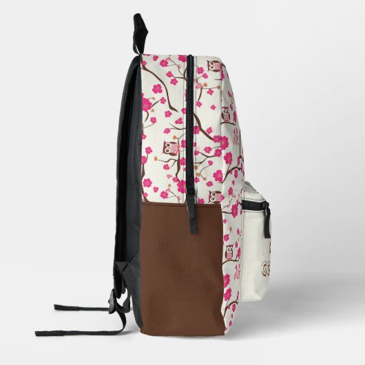 Smart Owls & Cherry Blossoms Bedrukte Rugzak (Links)