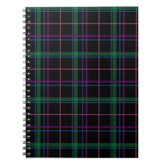 Smart Paars Green Tartan Notitieboek (Voorkant)