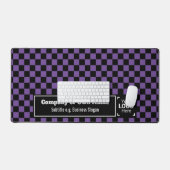 Smart Paarse Check: Professioneel Business Branded Bureaumat (Keyboard & Muis)