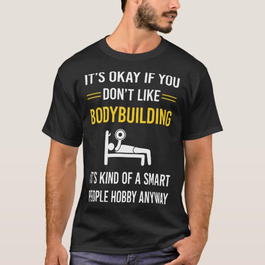 Smart People Bodybuilding Bodybuilder T-shirt (Voorkant)