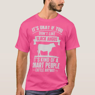Smart People Cattle Farmer Koe Breed Black Angus T-shirt