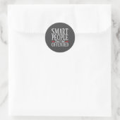 Smart People Don't Get Offended Ronde Sticker (Tas)