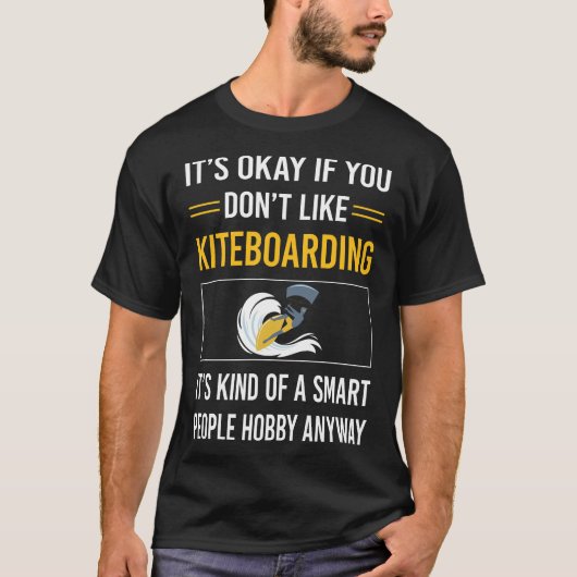 Smart People Kiteboarden Kiteboard Kiteboarder T-shirt (Voorkant)