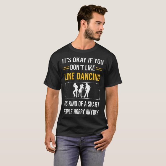 Smart People Line Dancing Danser T-shirt (Voorkant volledig)