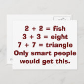 Smart People Wiskunde Briefkaarten (Voorkant / Achterkant)