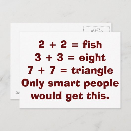 Smart People Wiskunde Briefkaarten (Voorkant / Achterkant)