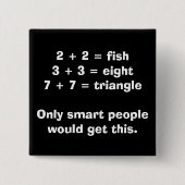 Smart People Wiskunde Button (Voorkant)