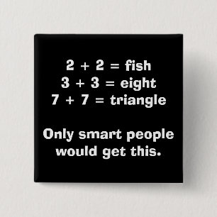 Smart People Wiskunde Button