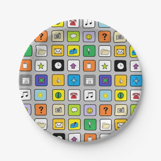 "Smart Phone" papieren Borden Papieren Bordje (Voorkant)