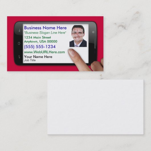 Smart Phone/Search Engine Visitekaartje (Voorkant / Achterkant)