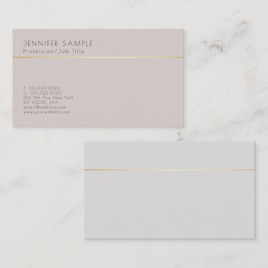 Smart Plain Creative Elegant Classic Colour Harmon Visitekaartje (Voorkant / Achterkant)