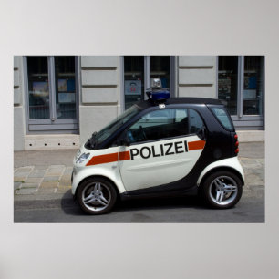 Smart Police Car Poster