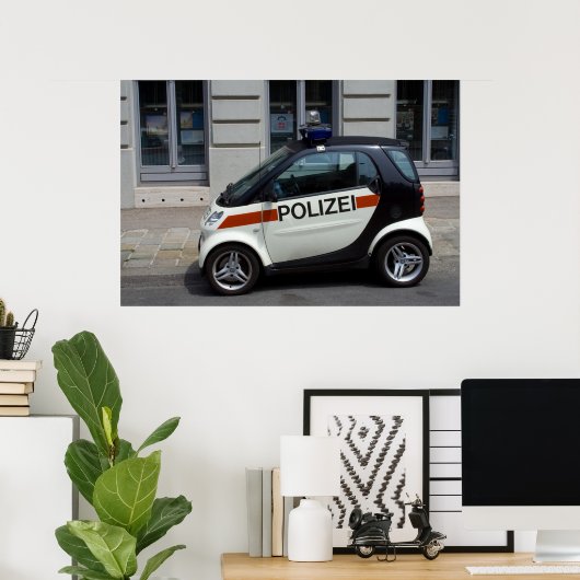 Smart Police Car Poster (Thuiskantoor)