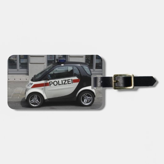 Smart Polizei Auto Bagagelabel (Voorkant horizontaal)