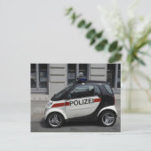 Smart Polizei Auto Briefkaart (Staand voorkant)