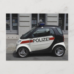 Smart Polizei Auto Briefkaart