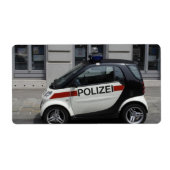 Smart Polizei Auto Etiket (Voorkant)