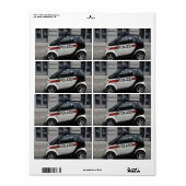 Smart Polizei Auto Etiket (Full Sheet)