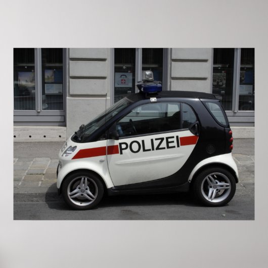 Smart Polizei Auto Poster (Voorkant)