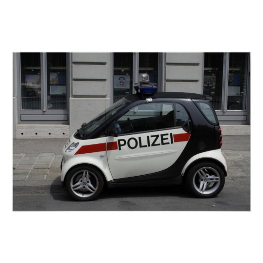 Smart Polizei Auto Poster (Voorkant)