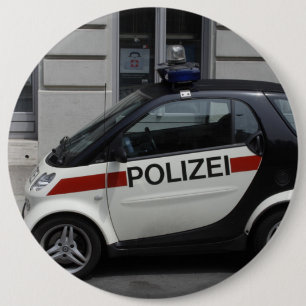 Smart Polizei Auto Ronde Button 6,0 Cm