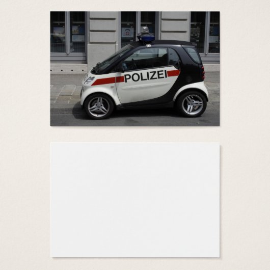 Smart Polizei Auto Visitekaartjes (Voorkant /achterkant)