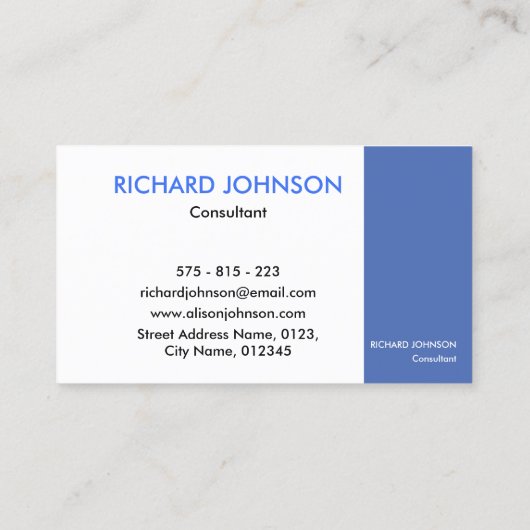 Smart Professional SImple Visitekaartje van de Kal (Achterkant)