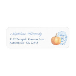 Smart Pumpkin Ginger Jar Herfst Return Address Etiket