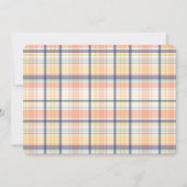 Smart Pumpkin Madras Pset Boy 1st Birthday Party Kaart (Achterkant)