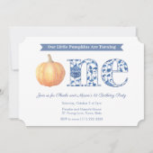 Smart Pumpkin Twins 1e verjaardag Kaart (Voorkant)