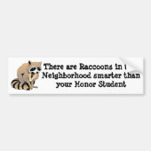 Smart Raccoon Bumpersticker (Voorkant)