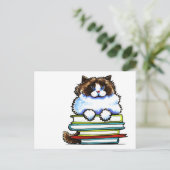 Smart Ragdoll Kat Books Briefkaart (Staand voorkant)
