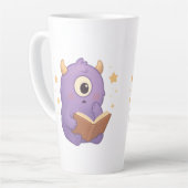 Smart Reading Monster Kids Mug — Purple Study Latte Mok (Linkerhoek)