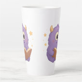 Smart Reading Monster Kids Mug — Purple Study Latte Mok (Voorkant)
