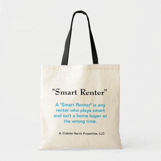 Smart Renter Tas - Design 4 Canvas tas (Voorkant)