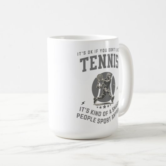 Smart Retro Tennis Sport Koffiemok (Voorkant rechts)