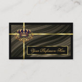 Smart Royal Brown Gold Crown met QR Code Noble Visitekaartje (Voorkant)