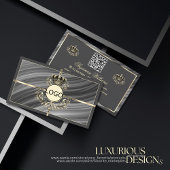 Smart Royal Grey Gold Crown met Logo en QR-code Visitekaartje