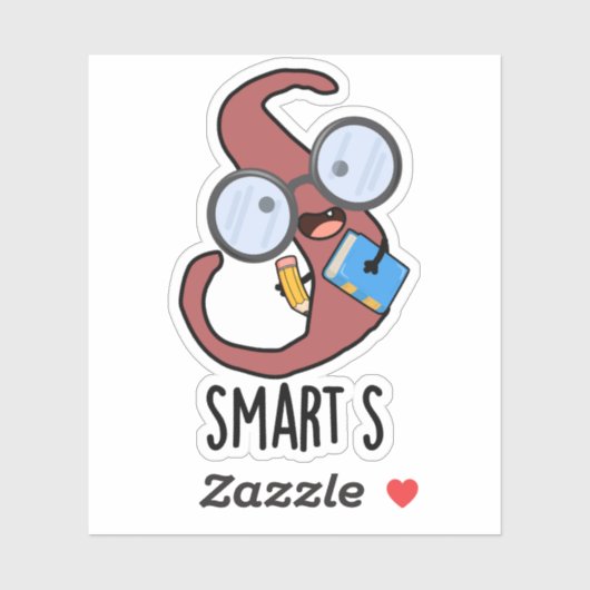 Smart S Funny Alphabet Pun Sticker (Vel)