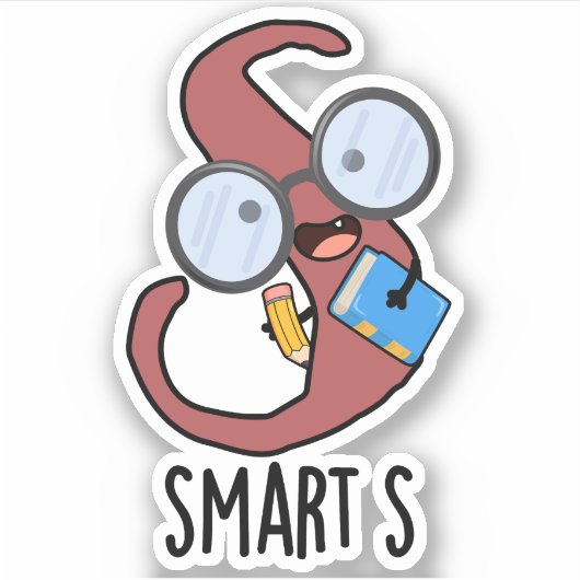 Smart S Funny Alphabet Pun Sticker (Voorkant)
