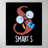 Smart S Grappig Alfabet Pun Donker BG Poster (Voorkant)