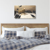 Smart: Schaap met een dood lam Canvas Afdruk (Insitu (Slaapkamer))