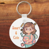  "Smart & Schattige" Schoolmeisje Sleutelhanger (Achterkant)