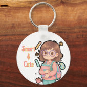 "Smart & Schattige" Schoolmeisje Sleutelhanger (Voorkant)