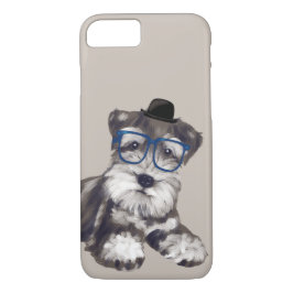 Smart Schnauzer (achtergrondkleur bewerkbaar) Case-Mate iPhone Case