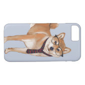 Smart Shiba Inu (achtergrondkleur bewerkbaar) Case-Mate iPhone Case (Achterkant (Horizontaal))