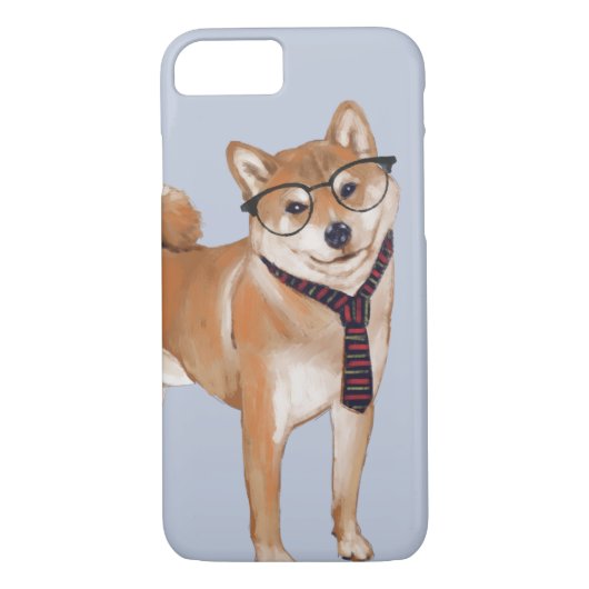 Smart Shiba Inu (achtergrondkleur bewerkbaar) Case-Mate iPhone Case (Achterkant)