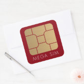 Smart SIM-kaart in megapad voor goud Vierkante Sticker (Envelop)