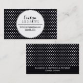 SMART SIMPLE SPOT mini polka dot bold zwart wit Visitekaartje (Voorkant / Achterkant)